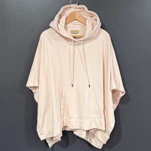 Burberry Soft Pink Hooded Cape Hoodie Sweatshirt Large